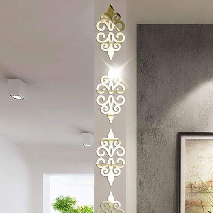 Obrazek z Lustrzane naklejki ornamenty 10 szt. -  złote