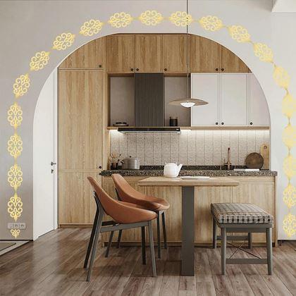 Obrazek z Lustrzane naklejki ornamenty 10 szt. -  złote