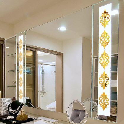 Obrazek z Lustrzane naklejki ornamenty 10 szt. -  złote