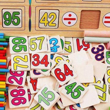 Obrazek z Drewniania tablica edukacyjna