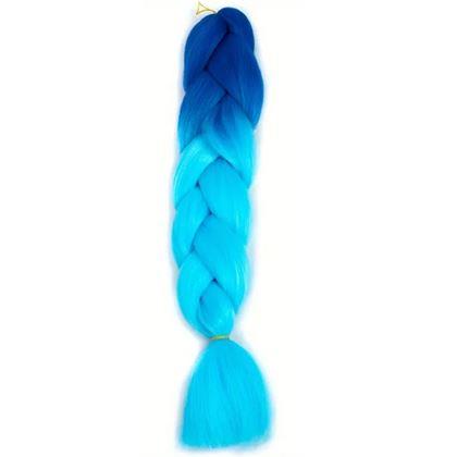 Obrazek z Włosy ombré clip-in - niebieski