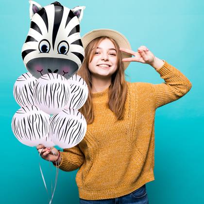 Obrazek z Wesołe baloniki 7 szt. -  zebra
