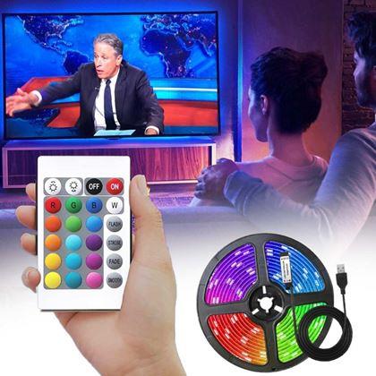 Obrazek z Taśma LED RGB z pilotem - 2 m