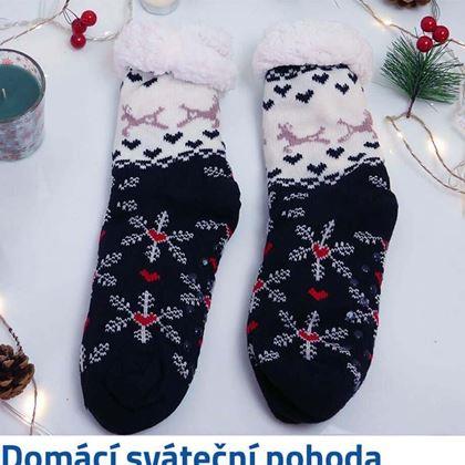 Obrazek z Świąteczne ciepłe skarpetki z futerkiem - czas zimowy