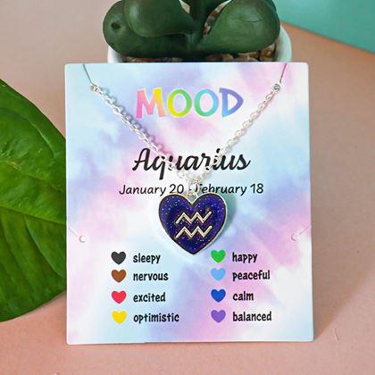 Obrazek z Naszyjnik z emocjami znaków zodiaku - wodnik
