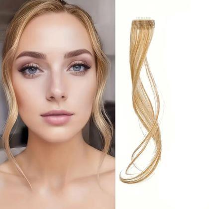 Obrazek z Dopinka na włosy z klipsem pasemka - ciemny blond