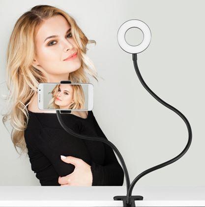 Obrazek z Selfie uchwyt na telefon z LED oświetleniem