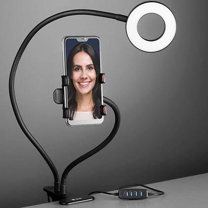 Obrazek z Selfie uchwyt na telefon z LED oświetleniem