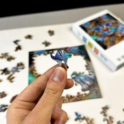 Obrazek z Drewniane puzzle z kotami - pręgowany kot
