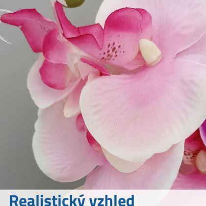 Obrazek z Sztuczne kwiaty orchidea -  jasnoróżowa