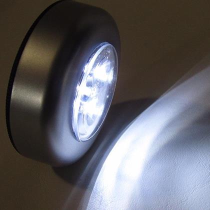 Obrazek z Samoprzylepna lampka 3 LED srebrna