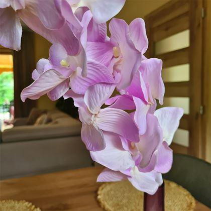 Obrazek z Sztuczne kwiaty orchidea - jasnofioletowy