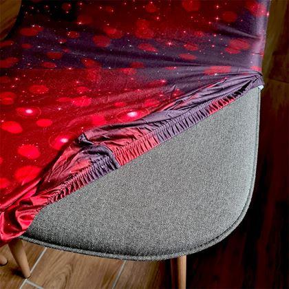 Obrazek z Pokrowiec na krzesło z motywem świątecznym  - czerwona świąteczna elegancja