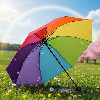 Obrazek z Tęczowy parasol składany