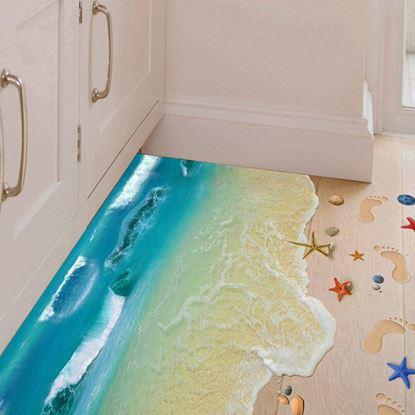 Obraz Naklejki na podłogę 3D - plaża