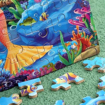 Obrazek z Puzzle dla dzieci w blaszanym pudełku  -  syrena