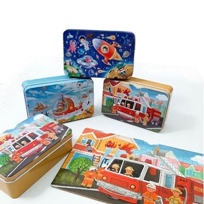 Obrazek z Puzzle dla dzieci w blaszanym pudełku  -  syrena