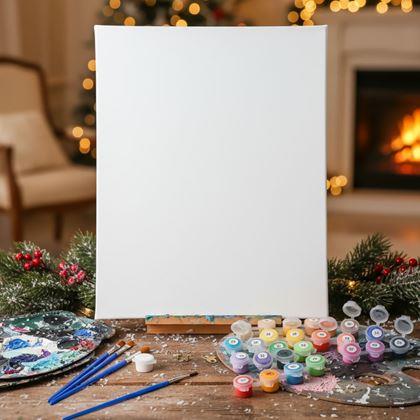 Obrazek z Zestaw prezentowy do malowania – płótno 50x40 cm, zestaw farb i pędzle