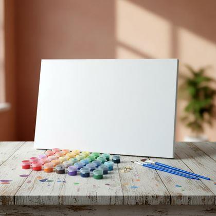 Obrazek z Zestaw prezentowy do malowania – płótno 50x40 cm, zestaw farb i pędzle