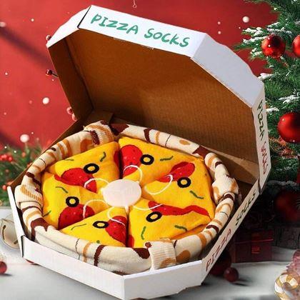 Obrazek z Zestaw 4 par skarpetek - pizza
