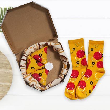 Obrazek z Zestaw 4 par skarpetek - pizza