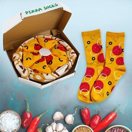 Obrazek z Zestaw 4 par skarpetek - pizza