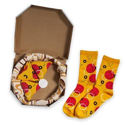 Obrazek z Zestaw 4 par skarpetek - pizza