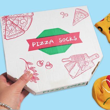 Obrazek z Zestaw 4 par skarpetek - pizza