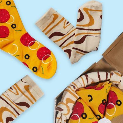 Obrazek z Zestaw 4 par skarpetek - pizza