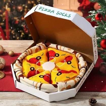 Obrazek z Zestaw 4 par skarpetek - pizza