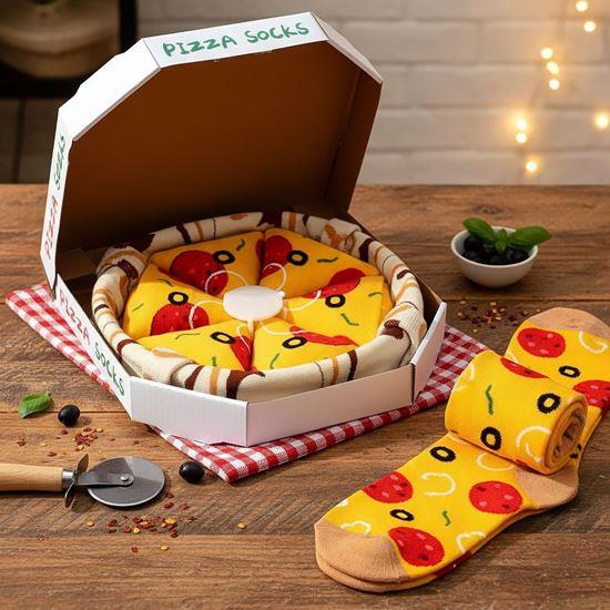 Obrazek z Zestaw 4 par skarpetek - pizza