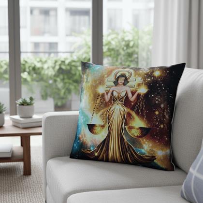 Obrazek z Poszewka na poduszkę znak zodiaku - wagi
