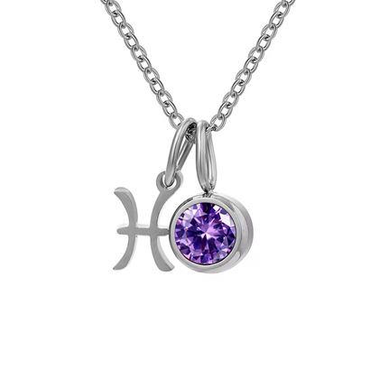 Obrazek z Łańcuszek z zawieszką znaku zodiaku - Ryby