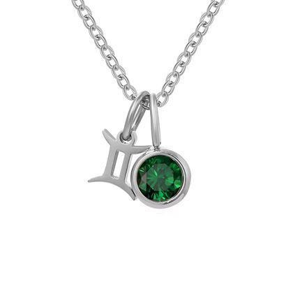 Obrazek z Łańcuszek z zawieszką znaku zodiaku - Bliźnięta