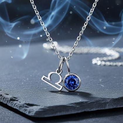 Obrazek z Łańcuszek z zawieszką znaku zodiaku - Wagi