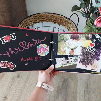 Obrazek z Dziennik wspomnień/fotoalbum dla par + kreatywny zestaw naklejek