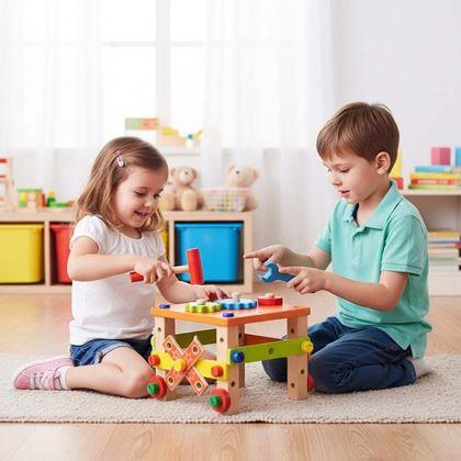 Obrazek z Drewniane krzesełko edukacyjne