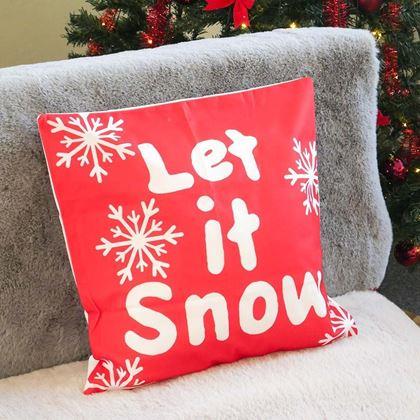 Obrazek z Świąteczny pokrowiec na poduszkę 40x40 cm  -  Let it Snow