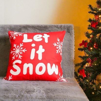 Obraz Świąteczny pokrowiec na poduszkę 40x40 cm  -  Let it Snow
