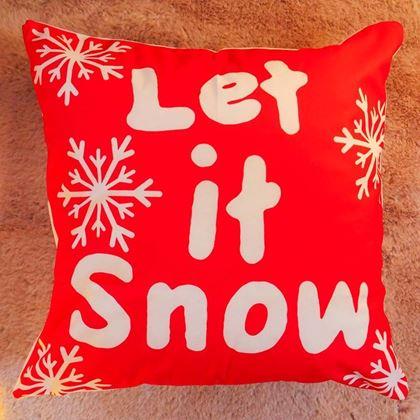 Obrazek z Świąteczny pokrowiec na poduszkę 40x40 cm  -  Let it Snow