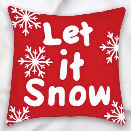 Obrazek z Świąteczny pokrowiec na poduszkę 40x40 cm  -  Let it Snow