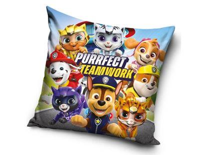 Obraz Poszewka na poduszkę 40x40 cm - Psi Patrol Purrfect Teamwork