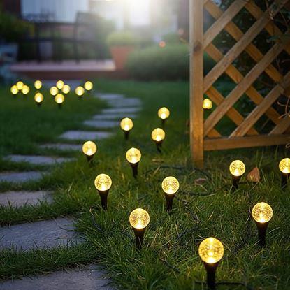 Obraz Solarna lampa LED do ziemi z efektem bąbelków – 10 punktów świetlnych