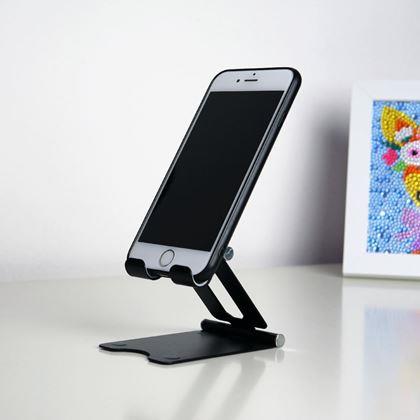 Obrazek z Metalowy uchwyt na telefon - czarny