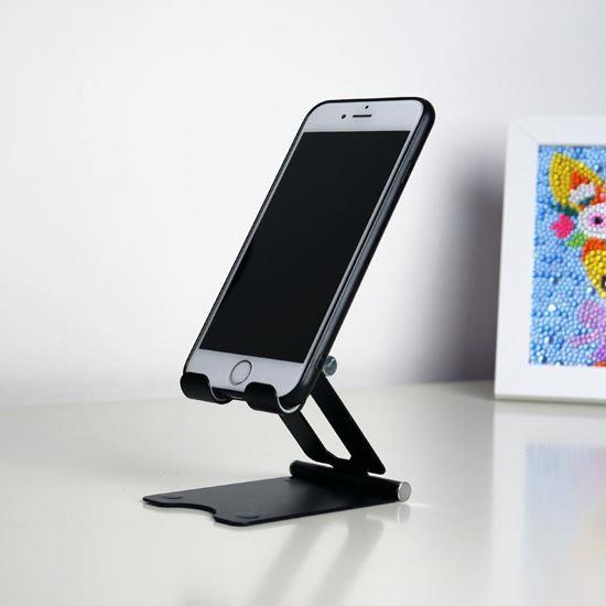 Obrazek z Metalowy uchwyt na telefon - czarny
