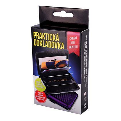 Obrazek z Praktyczny portfelik/metalowe etui na karty - srebrny
