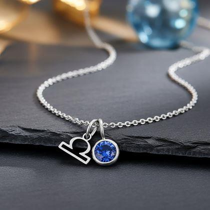 Obrazek z Łańcuszek z zawieszką znaku zodiaku - Wagi