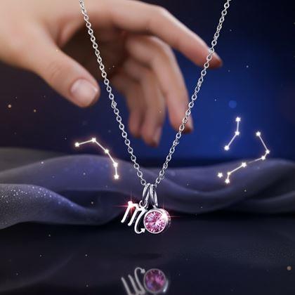 Obrazek z Łańcuszek z zawieszką znaku zodiaku - Skorpion