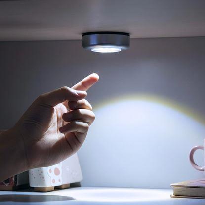 Obraz Samoprzylepna lampka 3 LED srebrna