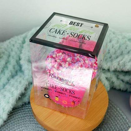 Obrazek z Skarpetki w opakowaniu prezentowym  -  różowe cupcake